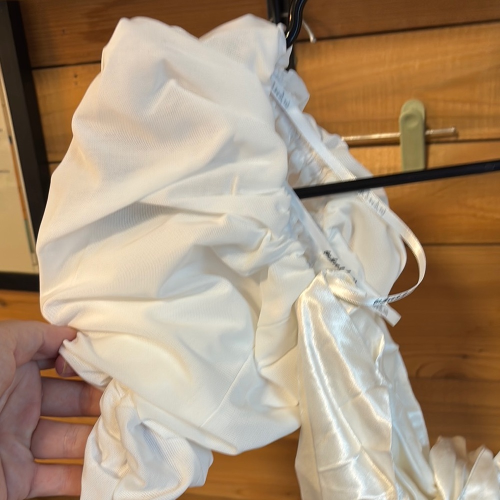 NEW For Love & Lemons Bridal Hazel Mini Wedding Dress w/ Gloves - Picture 11 of 13